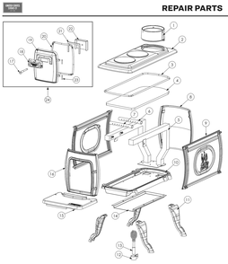 Diagram Diagram and Parts List for US1269E  US Stove Company Heating Stove